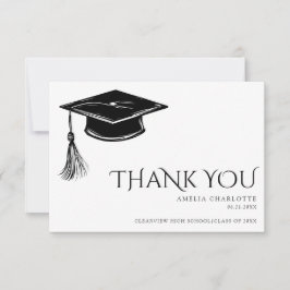 Modern chic Graduate Tassel Graduation Bedankkaart