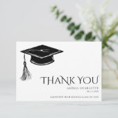 Modern chic Graduate Tassel Graduation Bedankkaart (Staand voorkant)