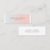 Modern Chic Grafisch Ontwerp Professioneel Gewoon Mini Visitekaartje (Voorkant / Achterkant)