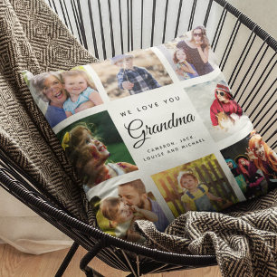 Modern Chic Grandma Keepomwille Family Photo Colla Kussen
