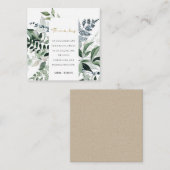 Modern Chic Green Leafy Tropical Foliage Hartelijk Notitiekaartje (Voorkant / Achterkant)