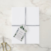 Modern Chic Green Leafy Tropical Foliage Wedding Cadeaulabel (Met Touw)