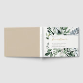 Modern Chic Green Leafy Tropical Foliage Wedding Gastenboek (Volledig)
