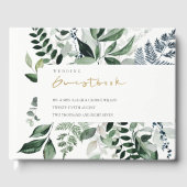 Modern Chic Green Leafy Tropical Foliage Wedding Gastenboek (Voorkant)