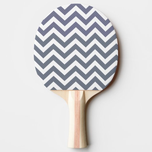 Modern Chic Grey White Lines Pattern Tafeltennisbatje (Achterkant)