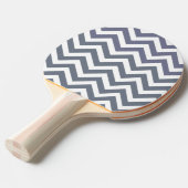 Modern Chic Grey White Lines Pattern Tafeltennisbatje (Voorkant Gekanteld)