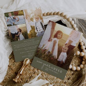 Modern chic | Groen Nieuwjaar Foto Jaar in de Revi Feestdagenkaart