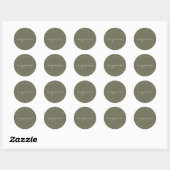 Modern Chic | Groene Cirkelvormig Retouradres Ronde Sticker (Vel)