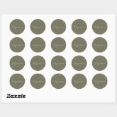 Modern chic | Groene familie circulair retouradres Ronde Sticker (Vel)