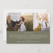 Modern chic | Groene foto Overlay Kerstmis Nieuws Feestdagenkaart (Achterkant)