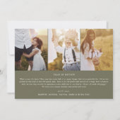 Modern chic | Groene fotocollage Nieuwjaar Nieuws Feestdagenkaart (Achterkant)