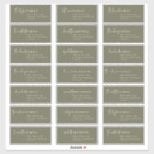 Modern chic | Groene geadresseerde gast Adresetike Sticker (Vel)