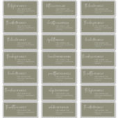 Modern chic | Groene geadresseerde gast Adresetike Sticker (Voorkant)