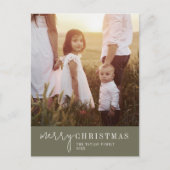 Modern chic | Groene Kerstmis Fotojaar in de Revie Feestdagenkaart (Voorkant)