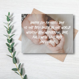 modern chic Happy 1st-vaderdag foto, stijlvol Feestdagenkaart