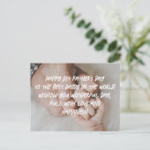 modern chic Happy 1st-vaderdag foto, stijlvol Feestdagenkaart (Staand voorkant)