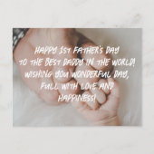 modern chic Happy 1st-vaderdag foto, stijlvol Feestdagenkaart (Voorkant)