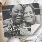 Modern Chic Heart Best Friends Besties BFF Foto Sherpa Deken