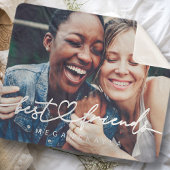 Modern Chic Heart Best Friends Besties BFF Foto Sherpa Deken