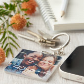 Modern Chic Heart Best Friends Besties BFF Foto Sleutelhanger (Voorkant Rechts)