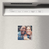 Modern Chic Heart Best Friends Besties BFF Photo Magneet (Insitu (Vaatwasser))