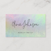 Modern Chic Holographic Opal Stone Business Card Visitekaartje (Voorkant)