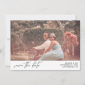 Modern Chic Horizontaal foto sparen het Wit van de Kaart (Voorkant)