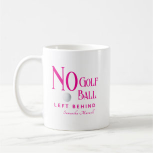Modern Chic Hot Pink Custom Namen Funny Humor Golf Koffiemok