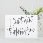 Modern Chic "Ik kan niet wachten om met je te trou (Staand voorkant)