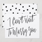 Modern Chic "Ik kan niet wachten om met je te trou (Voorkant / Achterkant)