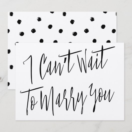 Modern Chic "Ik kan niet wachten om met je te trou (Voorkant / Achterkant)