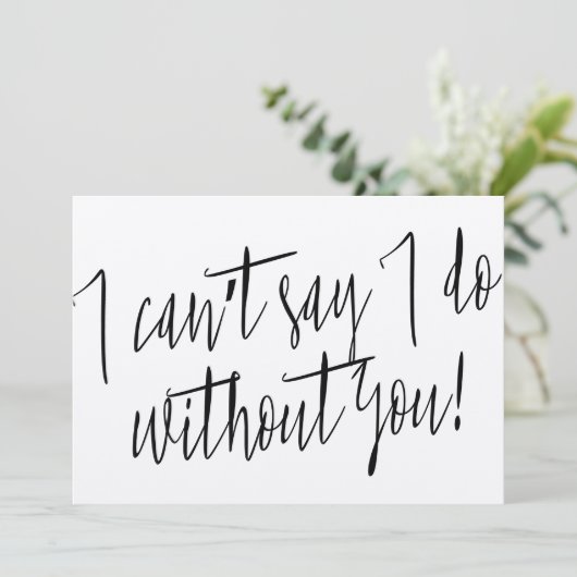 Modern Chic "Ik kan niet zeggen dat ik zonder jou (Staand voorkant)