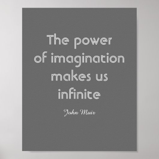 modern chic inspirerend Muir quote poster (Voorkant)