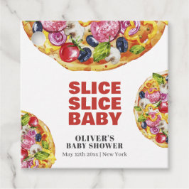 Modern Chic Italian Slice Slice Pizza Baby Shower Bedankjes Labels