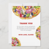 Modern Chic Italian Slice Slice Pizza Baby Shower Bedankkaart (Voorkant)