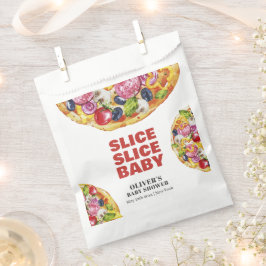 Modern Chic Italian Slice Slice Pizza Baby Shower Bedankzakje