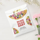 Modern Chic Italian Slice Slice Pizza Baby Shower Bedankzakje (Gezegeld)