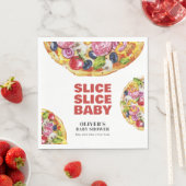 Modern Chic Italian Slice Slice Pizza Baby Shower Servet (Insitu)