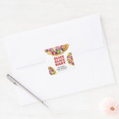 Modern Chic Italian Slice Slice Pizza Baby Shower Vierkante Sticker (Envelop)