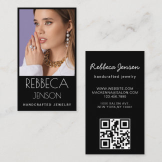 Modern Chic Jewelry Designer Business Card Visitekaartje