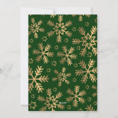 Modern Chic Joy Green Gold Fotocollage Kerstmis Feestdagenkaart (Achterkant)