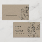 MODERN CHIC KRAFT LINE DRAADLOOS PLACE VISITEKAARTJE (Voorkant / Achterkant)