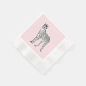 Modern Chic Leopard Queen Monogram Napkins Servet (Hoek)