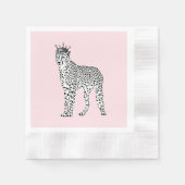 Modern Chic Leopard Queen Monogram Napkins Servet (Voorkant)