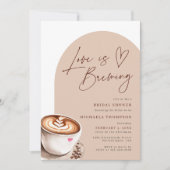 Modern Chic Love is het Brouwen van koffie Vrijgez Kaart (Voorkant)