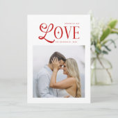 Modern Chic Love Photo Valentines Day  Feestdagenkaart (Staand voorkant)