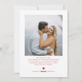 Modern Chic Love Photo Valentines Day  Feestdagenkaart (Achterkant)