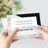 Modern Chic Marble Bridesmaid Kaart