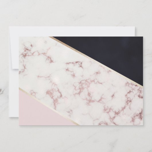 Modern Chic Marble Maid of Honor Kaart (Achterkant)