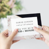 Modern Chic Marble Maid of Honor Kaart